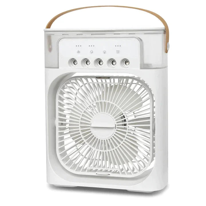 Mini Brisa Ventilador Portátil 3 em 1: Umidificador, Ar Condicionado e Luz LED